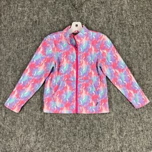 Eddie Bauer Girls Lone Peak Fleece Jacket Insert Small 7-8 Magenta‎ Full-zip